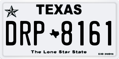 TX license plate DRP8161