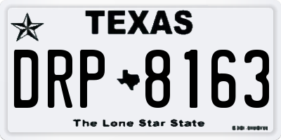 TX license plate DRP8163
