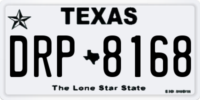 TX license plate DRP8168