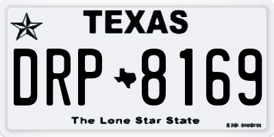 TX license plate DRP8169
