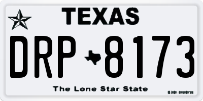 TX license plate DRP8173