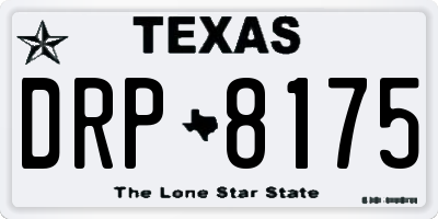 TX license plate DRP8175