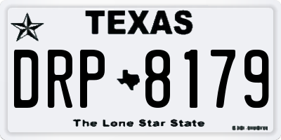 TX license plate DRP8179