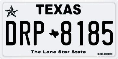 TX license plate DRP8185