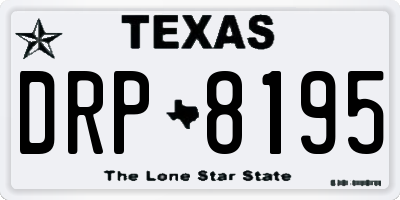 TX license plate DRP8195
