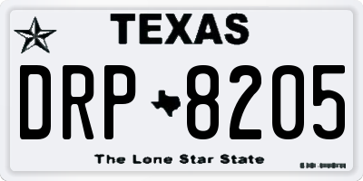 TX license plate DRP8205