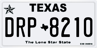 TX license plate DRP8210