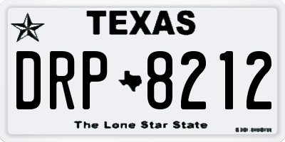 TX license plate DRP8212