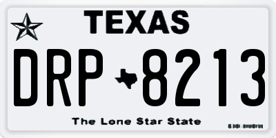TX license plate DRP8213