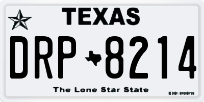 TX license plate DRP8214