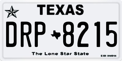 TX license plate DRP8215