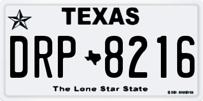 TX license plate DRP8216