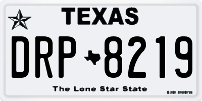 TX license plate DRP8219