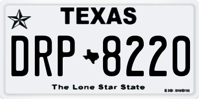 TX license plate DRP8220