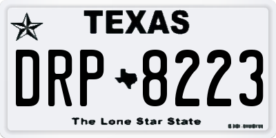 TX license plate DRP8223
