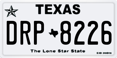 TX license plate DRP8226