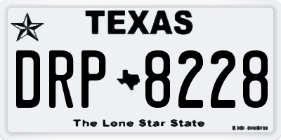 TX license plate DRP8228