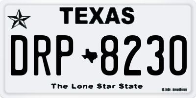 TX license plate DRP8230