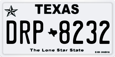 TX license plate DRP8232