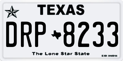 TX license plate DRP8233