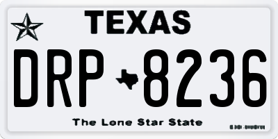 TX license plate DRP8236