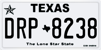 TX license plate DRP8238
