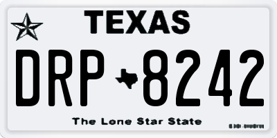 TX license plate DRP8242