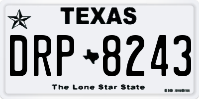 TX license plate DRP8243