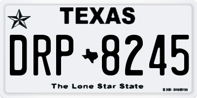 TX license plate DRP8245