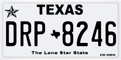 TX license plate DRP8246