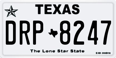 TX license plate DRP8247