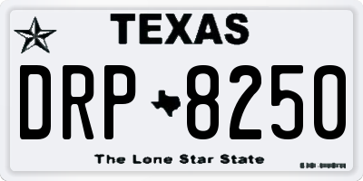 TX license plate DRP8250