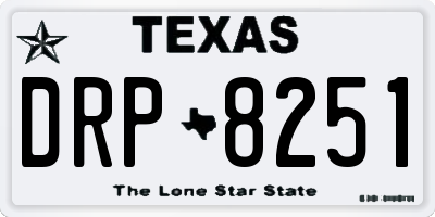 TX license plate DRP8251