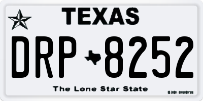 TX license plate DRP8252