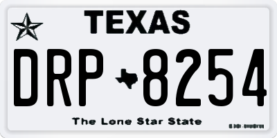 TX license plate DRP8254