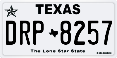 TX license plate DRP8257