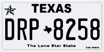 TX license plate DRP8258