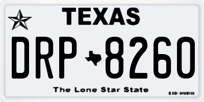 TX license plate DRP8260
