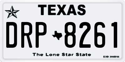 TX license plate DRP8261
