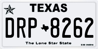 TX license plate DRP8262