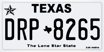 TX license plate DRP8265
