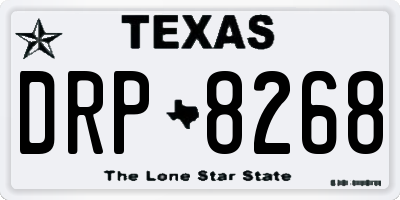 TX license plate DRP8268
