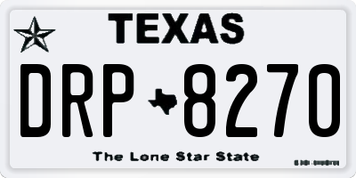 TX license plate DRP8270