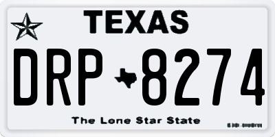TX license plate DRP8274