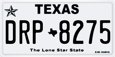 TX license plate DRP8275