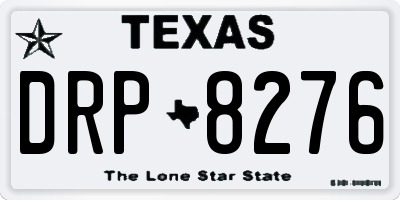 TX license plate DRP8276