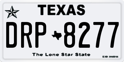 TX license plate DRP8277