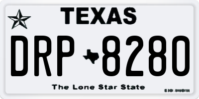 TX license plate DRP8280