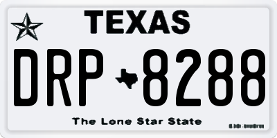 TX license plate DRP8288