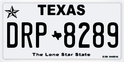 TX license plate DRP8289